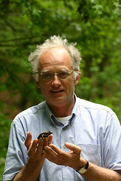 Mijn vader met een Vuursalamander